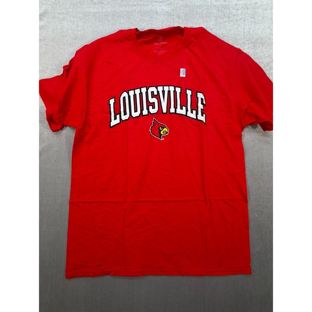 NWT NCAA Louisville‎ University Cardinal Shirt Red Size Large Top of the World